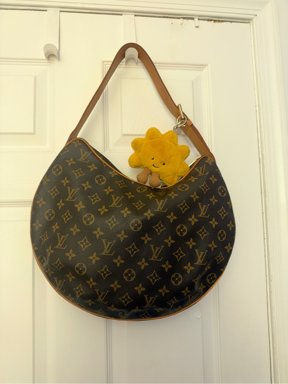 Louis Vuitton Monogram Crescent Shoulder Bag in Brown and Tan